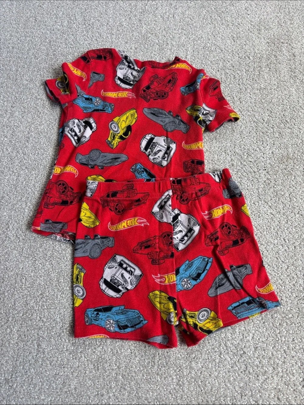 Hot Wheels Red & White Boys Pajama Set